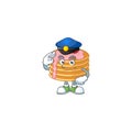 A dedicated Police officer of strawberry cream pancake mascot design style