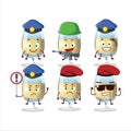 A dedicated Police officer of white wine mascot design style