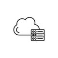dedicated server icon symbol on white background