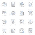 deductible line icons collection. Insurance, Expense, Claim, Payment, Cost, Out-of-pocket, Threshold vector and linear