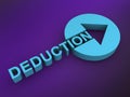 deduction word on purple Royalty Free Stock Photo