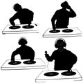 Deejay silhouettes