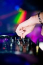 Deejays hand Royalty Free Stock Photo