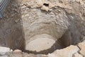 Deep Ancient Water Well, Qumran National Park, Israel Royalty Free Stock Photo