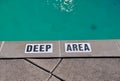 Deep area sign Royalty Free Stock Photo