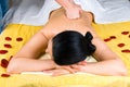 Deep back massage woman Royalty Free Stock Photo