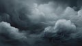Deep background, banner for design: rainy sky. Heavy gray thunderclouds, storm coming Royalty Free Stock Photo