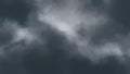 Deep background, banner for design: rainy sky. Heavy gray thunderclouds, storm coming Royalty Free Stock Photo