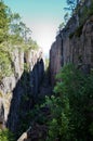 A big ravine, gap in the mountain Royalty Free Stock Photo