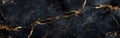 Deep black marble features exquisite golden veins that weave through its surface, providing a visual delight ideal for upscale Royalty Free Stock Photo