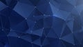 Deep blue abstract geometric network of interconnected triangles and nodes Royalty Free Stock Photo