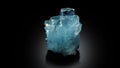 Deep blue aquamarine crystal mineral specimen from nagar pakistan