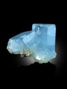 Deep blue aquamarine var beryl Mineral specimen crystal from nagar valley gilgit Pakistan