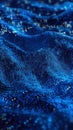 Deep Blue Background Filled with Flowing Binary Code for Digital and Technological Themes Royalty Free Stock Photo