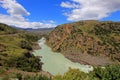 Deep blue Baker river, Carretera Austral, Chile Royalty Free Stock Photo