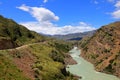 Deep blue Baker river, Carretera Austral, Chile Royalty Free Stock Photo