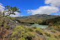 Deep blue Baker river, Carretera Austral, Chile Royalty Free Stock Photo