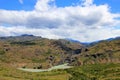 Deep blue Baker river, Carretera Austral, Chile Royalty Free Stock Photo