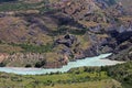 Deep blue Baker river, Carretera Austral, Chile Royalty Free Stock Photo