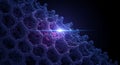 Deep blue bio structure with energy burst Royalty Free Stock Photo