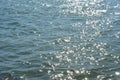 Deep blue black seas with small waves and small golden and bright sun reflections on a sea background Royalty Free Stock Photo