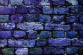 deep blue brick wall background faded on black