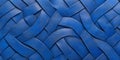 Deep blue embossed leather texture with intricate geometric design and subtle highlights Royalty Free Stock Photo