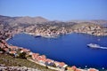 So deep blue laguna on Symi island Royalty Free Stock Photo