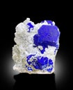 deep blue lazurite Mineral specimen from badakhshan afghanistan Royalty Free Stock Photo