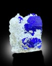 deep blue lazurite Mineral specimen from badakhshan afghanistan Royalty Free Stock Photo