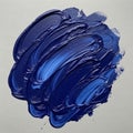 Of deep blue and lighter blue paint create an abstract circular Royalty Free Stock Photo