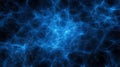 Deep blue network of interconnected fibers or neural pathways on a dark background showing complexity Royalty Free Stock Photo