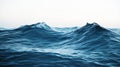 Deep Blue Ocean Waves Surface with Sky Background Royalty Free Stock Photo