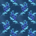Deep blue pattern created with graphic tablet