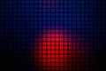 Deep blue and red abstract rounded mosaic background over black Royalty Free Stock Photo