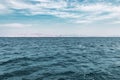 Deep Blue Sea With Island Background