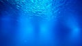 Deep blue sea underwater image. Ocean background with copy space for product display or text