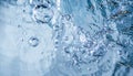 The deep blue sea water with bubbles Royalty Free Stock Photo