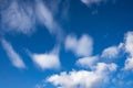 Deep Blue Skies & fluffy clouds Royalty Free Stock Photo