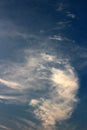 Deep blue skies with puffy cloud cover that begins to make way for the sunny morning ahead