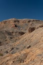 Deep blue sky above a series of inclines in the New Mexico desert, travel in the USA, creative copy space