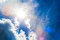 Deep blue sky and clouds