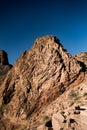 Deep Blue Sky Over Peak Inside The Grand Canyon Royalty Free Stock Photo