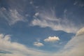 Blue sky background with clouds. Royalty Free Stock Photo