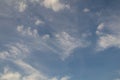 Blue sky background with clouds. Royalty Free Stock Photo