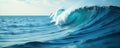Deep blue swells slow, rhythmic motion distant horizon, deep sea, sea Royalty Free Stock Photo