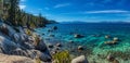 Deep Blue and Turquoise Water at Lake Tahoe Panorama