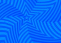 Deep blue twisted stars, abstract background