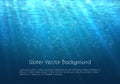 Deep blue water vector background with bubbles Royalty Free Stock Photo
