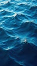 Deep blue water wave background, textured surface, design, ocean, color Royalty Free Stock Photo